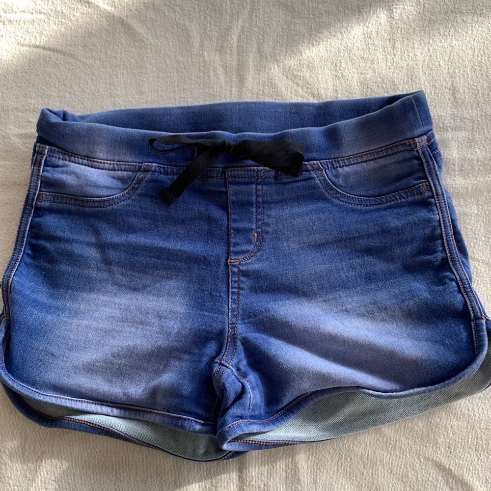 No Boundries stretchy denim drawstring shorts